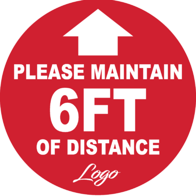 Social Distance Floor Decal Circle