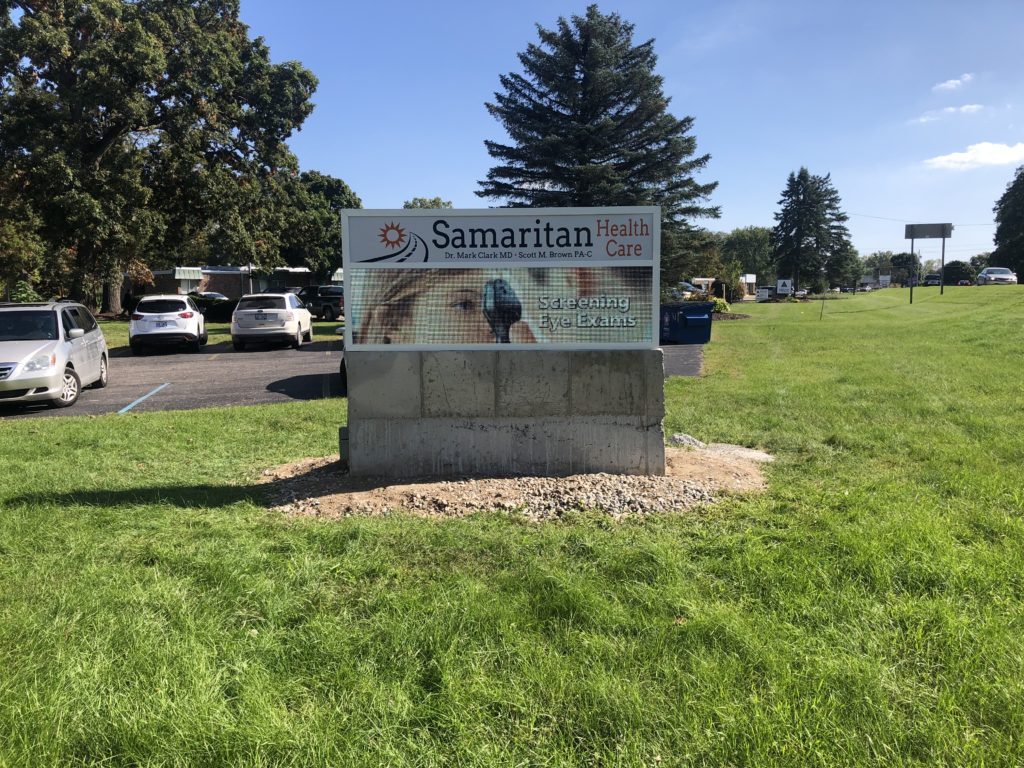 Monument Sign with LED Digital Display