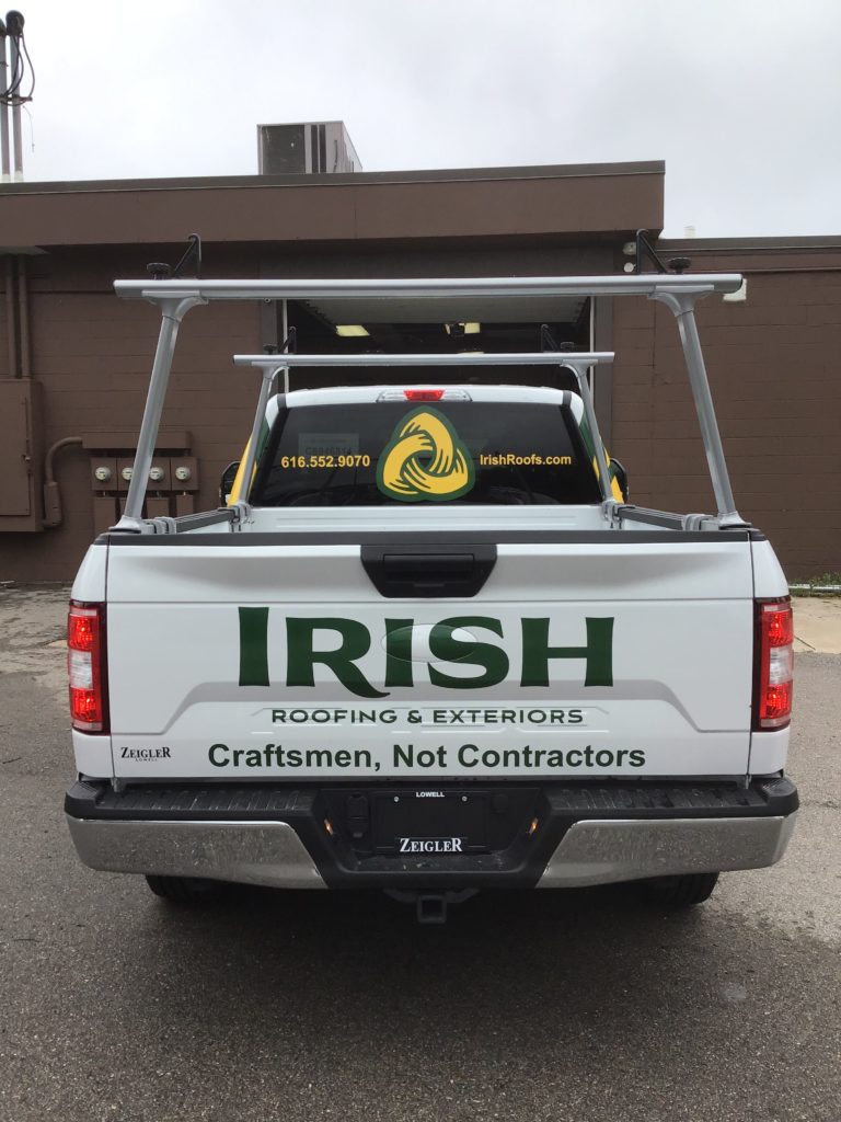 Vehicle Wrap - Irish Roofing