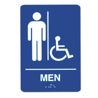 Men Accessible ADA Restroom Sign