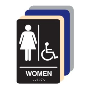 Women Accessible ADA Restroom Sign