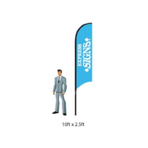 10ft Single Reverse Feather Flag