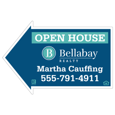 12 x 18 Arrow Shape Yard Sign LEFT