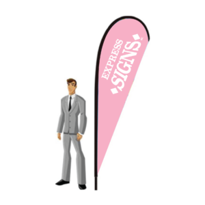 Teardrop Flag 10ft Medium Single Reverse